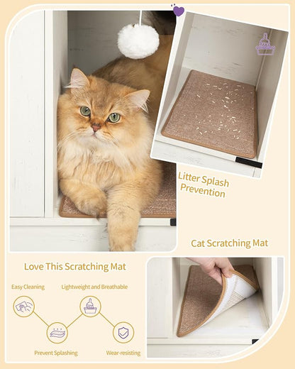 Cat Litter Box Enclosure, Hidden Litter Box Cabinet Furniture - Image 5