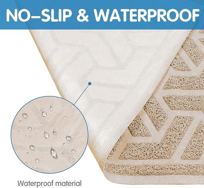 UPSKY Cat Litter Mat, Litter Trapping Mat Soft on Kitty Paws, Large Litter Box - Image 5