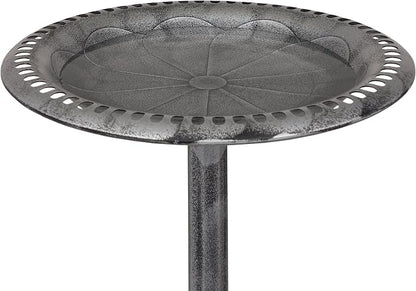 Alpine Corporation TEC116GR Outdoor Pedestal Birdbath w/Scrollwork Base and - Image 8