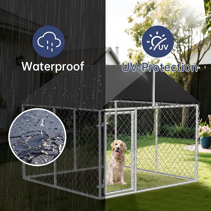 Outdoor Dog Enclosure Heavy Duty Dog Kennel House Mesh Dog Big Cage Pet Kennel - Image 5