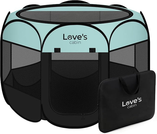 Love's cabin Pet Puppy Dog Playpen, Medium Dog Tent Crates Cage Indoor/Outdoor by Lovescabin