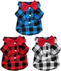 Tongcloud 3 Pack Plaid Puppy Cat Shirt Cute Cat Shirt Dog Shirt by Tongcloud