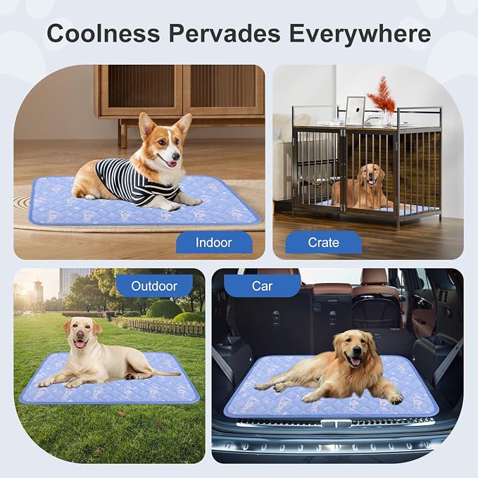 MH MYLUNE HOME Dog Cooling Mat 59" x 40" Arc-Chill Cool Fiber & Endothermic - Image 8