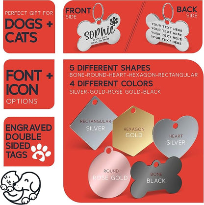 Stainless Steel Engraved Pet ID Tags - Image 2
