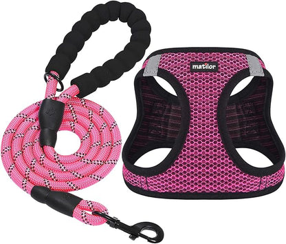 Dog Harness Step-in Breathable Puppy Cat Dog Vest Harnesses by matilor