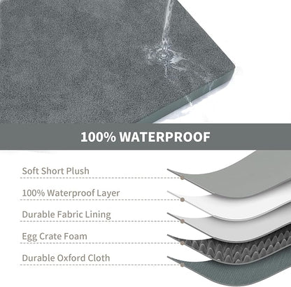 Large Comfy Washable Dog Bed, Orthopedic Egg Crate Foam Dog Crate Mat - Image 6