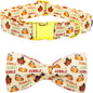 Dog Collar, Thanksgiving Turkey Pet Collar Bow Holiday Girl Boy Puppy Collar by BoboRainbow