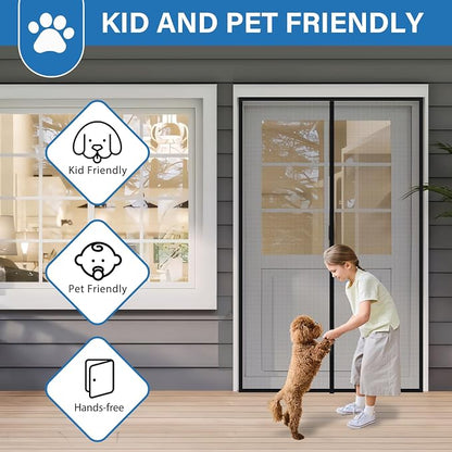 Upgraded PET Mesh Magnetic Screen Door, Stronger Than Fiberglass and Polyester - Image 6