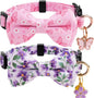 2 Pack Cotton Cat Collar with Bow Tie and Bell by Unknown