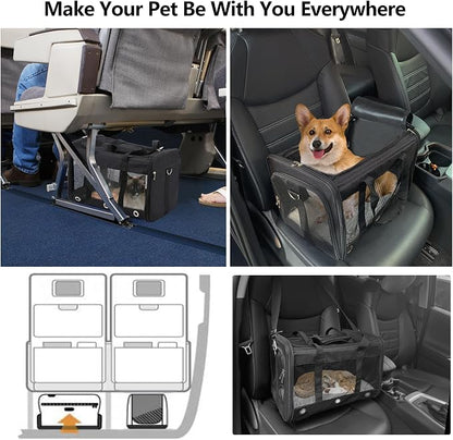 Soft Sided Cat/Dog Carrier，Collapsible Mesh Pets Travel Carriers - Image 7