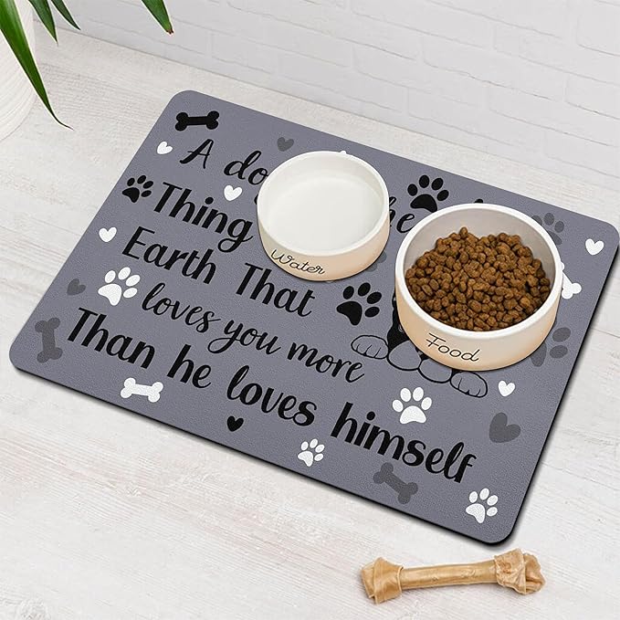Pet Feeding Mat for Floors Waterproof Dog Mat for Food and Water Absorbent - Image 8