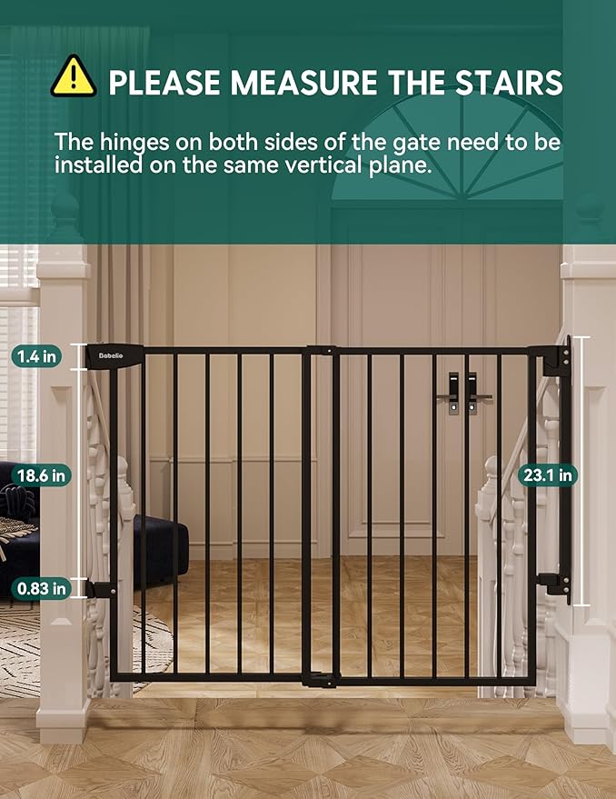Babelio 29.7-46.5" No Bottom Bar Baby/Dog Gate - Image 6