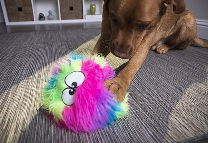 goDog Furballz Squeaky Plush Ball Dog Toy, Chew Guard Technology - Image 8