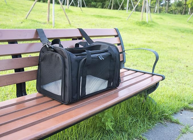 Soft Sided Carrier for Small Medium Cats Dogs, TSA Airline Approved Collapsible - Image 5