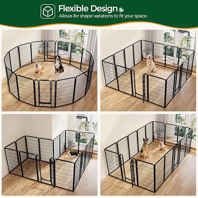 Yaheetech Dog Playpen Outdoor, 47 inch 24 Panels Dog Pen Indoor Heavy Duty - Image 4