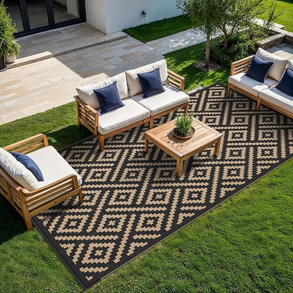 GENIMO Outdoor Rug for Patio Clearance, Reversible Plastic Straw Rugs for RV - Image 2