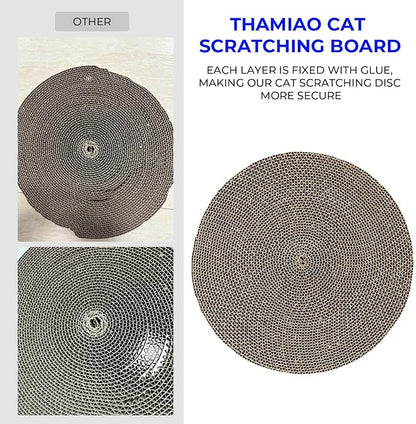 Round cat Scratcher Refill, 10 inch Diameter, 7/8 inch Thickness Scratcher - Image 4
