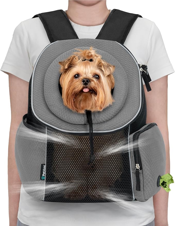 PetAmi Front Carrier Backpack for Dogs and Cats by PetAmi