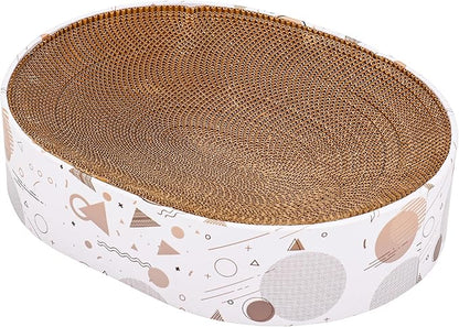 Oval Sturdy Cat Scratching Cardboard Pad Breathable Cat Scratch Pad, Cat by SMARTBEAN