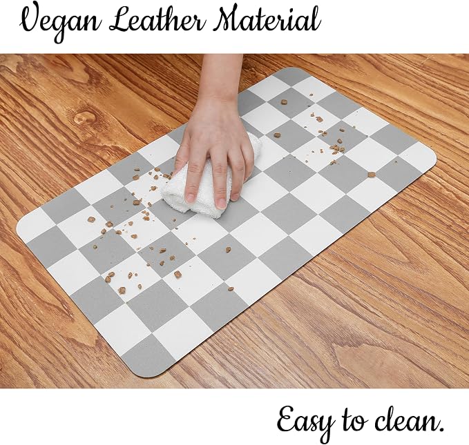 Ralxion Checkered Dog Feeding Mat, Absorbent Mats - Image 4