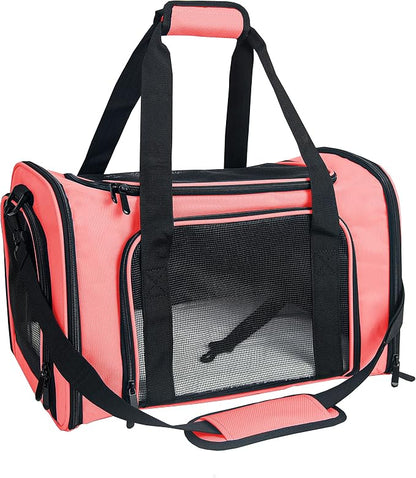 Soft Sided Carrier for Small Medium Cats Dogs, TSA Airline Approved Collapsible by NextFri