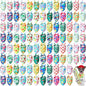 Chunful 100 Pieces Dog Bandanas Bulk Summer Pet Bandanas Pack Triangle Scarf by Chunful