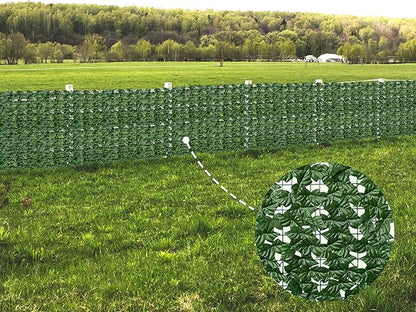 Artificial Fence Privacy Screen: 4FT x 20FT UV-Anti Faux Greenery Backdrop Ivy - Image 7