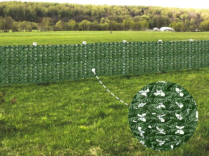 Artificial Fence Privacy Screen: 5FT x 20FT UV-Anti Faux Greenery Backdrop Ivy - Image 7