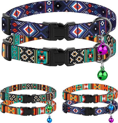 Cat Collar Breakaway 2PCS Adjustable Pattern Tribal Aztec Southwest Safety Pet by Unknown
