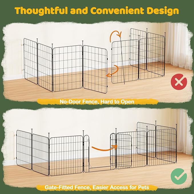 Yaheetech Expandable Dog Playpen, 16 Panel 24 inch Puppy Playpen - Image 7