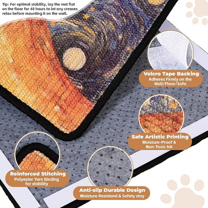 Sisal Cat Scratcher Mat, Cat Wall Scratcher - Image 3