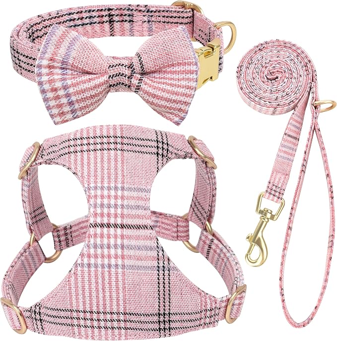 Beirui Cute Extra Small Dog Harness Collar and Leash Set by Beirui
