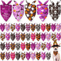 Weewooday 50 Pcs Halloween Dog Bandanas Bulk Pumpkin Ghost Bandanas by Weewooday