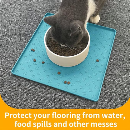 Ptlom Dog Food Mat Anti-Slip Bowl Mats - Image 6