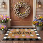 Tinideya 2 Pcs Spring Welcome Door Mat Outdoor Pink Flower Doormats by Tinideya