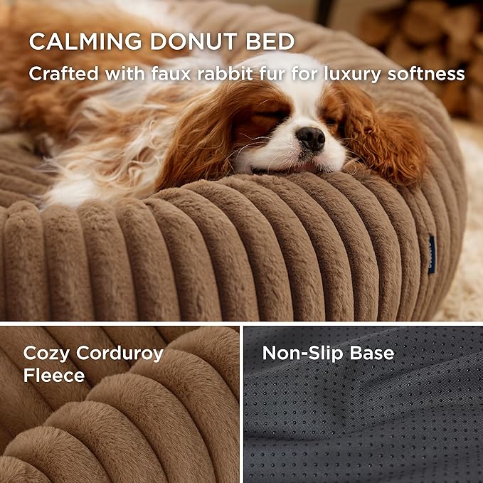 Bedsure ComfyFleece™ Donut Medium Dog Bed - Image 3
