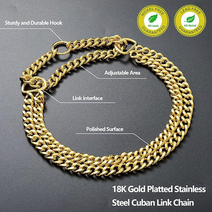 Stainless Steel 18K Gold Dog Collar - Image 2