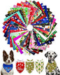 PET SHOW 50 Pack Christmas Big Dog Bandanas Bulk XL Washable Happy New Year by PETSHOW