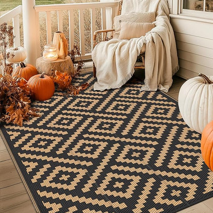 GENIMO 5x8 Outdoor Rug Waterproof, Reversible Mats, Area Rug, Plastic Outside - Image 9