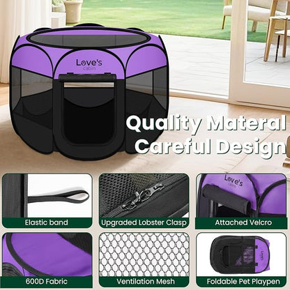 Love's cabin Pet Puppy Dog Playpen, Small Dog Tent Crates Cage Indoor/Outdoor - Image 5