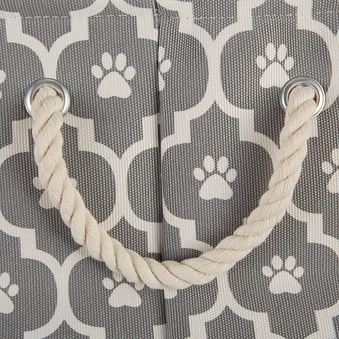 Bone Dry Pet Storage Collection Lattice Paw Print, Medium Round - Image 4