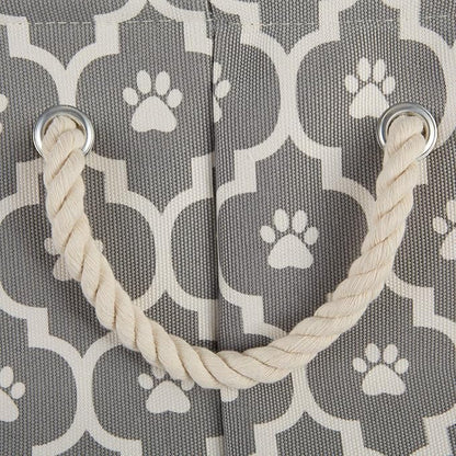 Bone Dry Pet Storage Collection Lattice Paw Print, Medium Round - Image 4