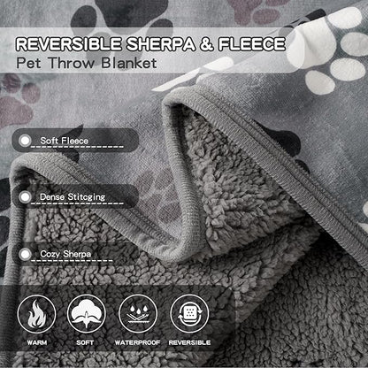 Waterproof Dog Blankets Pet Blanket 50"x60", Soft Fluffy Sofa Car Bed Protector - Image 4