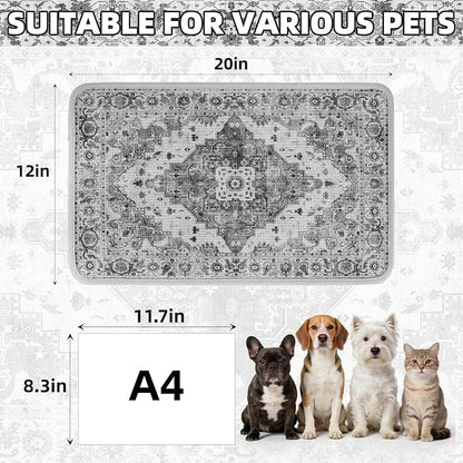 PUPTECK Dog Food Mat, Absorbent Pet Feeding Bowl Mat, Non-Slip Dog Mat - Image 2