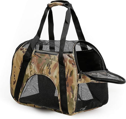 Pawer Soft-Sided Pet Carrier for Cat and Small Dog, Desert Camouflage Pattern - Image 3