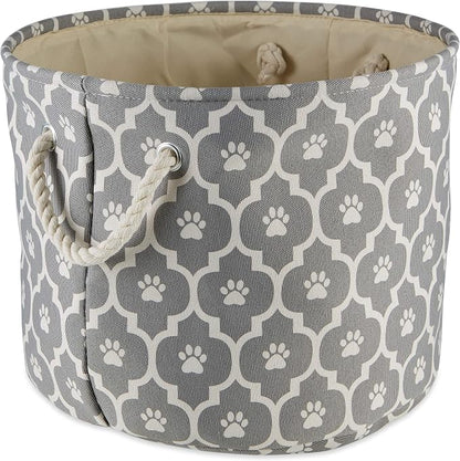 Bone Dry Pet Storage Collection Lattice Paw Print, Medium Round - Image 2