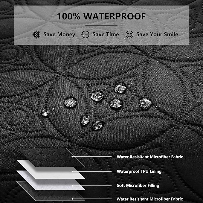 Waterproof Dog Blanket, 30x30 inches Small Pet Couch Covers - Image 2