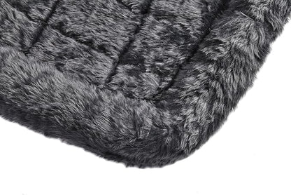 MidWest Homes for Pets QuietTime Giant Dog Bed – Gray Faux Fur Bolster - Image 5