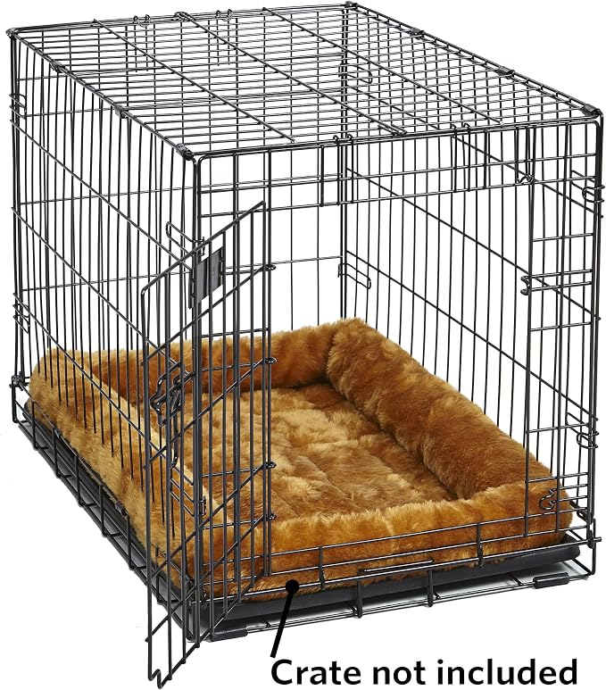MidWest Homes for Pets QuietTime Dog Bed – Cinnamon Faux Fur Bolster, - Image 4