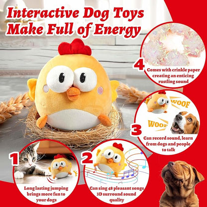 Interactive Dog Toys, Squeaky Moving Ball Toy - Image 4